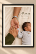 Personalized Baby Handprint Photo Frame – Custom Name & Date  | Size 8x12 inches