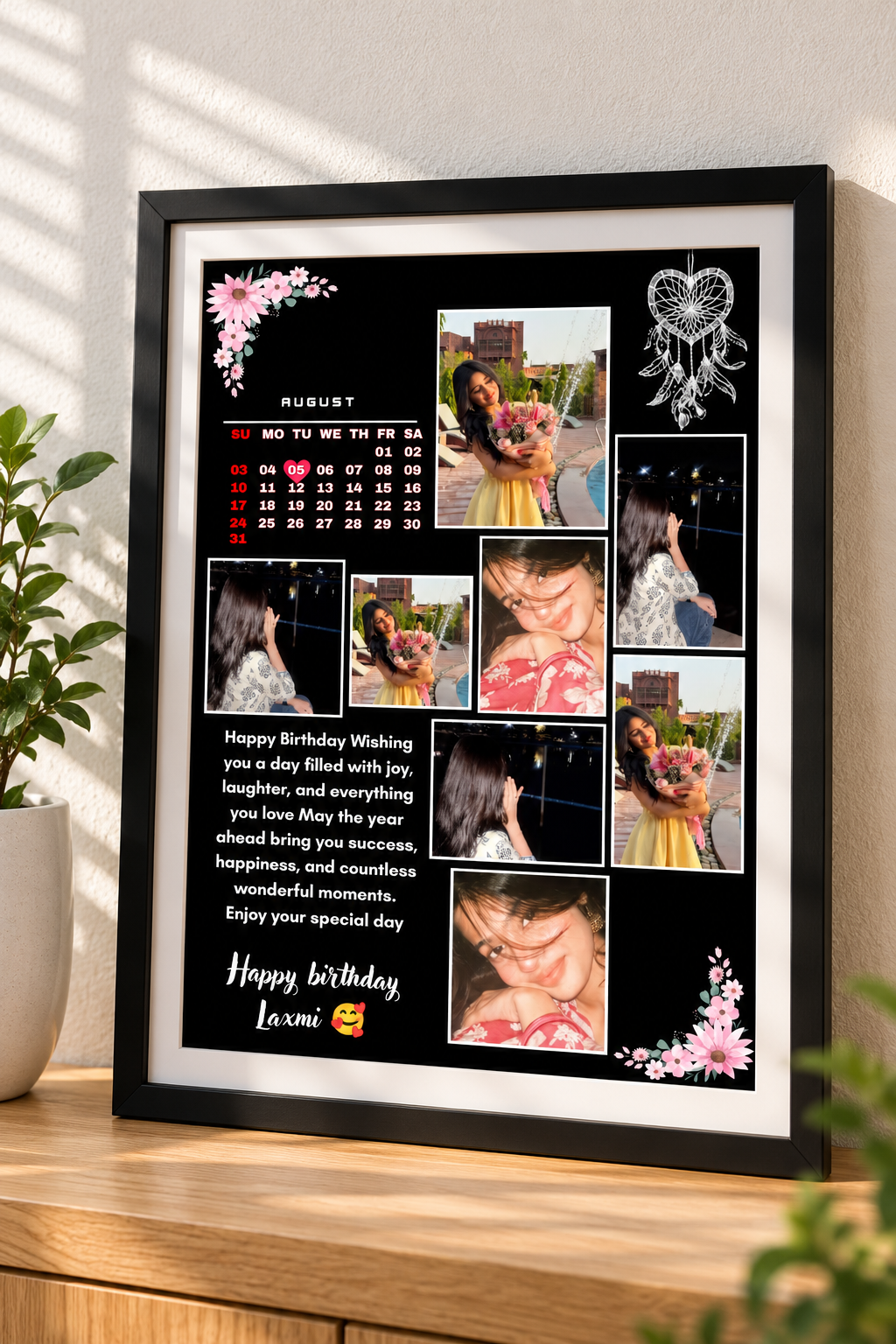 Customize Best Friend Birthday frame | Black frame