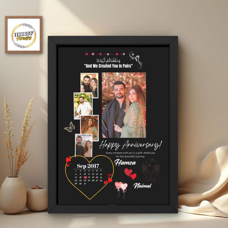 Customize Anniversary frame Best Gift for loved ones| Size 8x12 inches