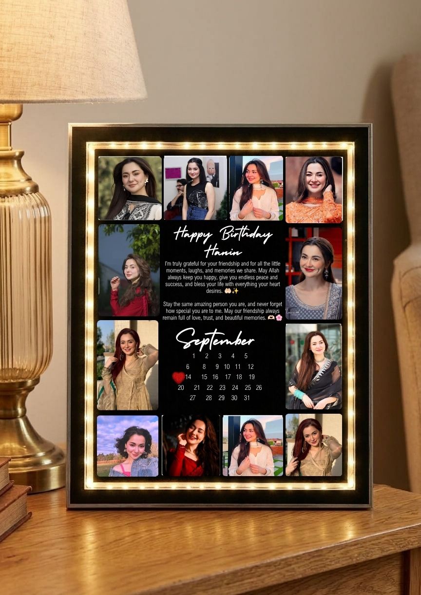 2 in 1 3D customized Magic Mirror Frame | Mirror light Photo frame | Special Love Gift| Design 8