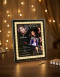 2 in 1 3D customized Magic Mirror Frame | Mirror light Photo frame | Special Love Gift| Design 9